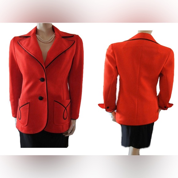 Vintage Lilli Knit Ann Red Jacket - Picture 2 of 15